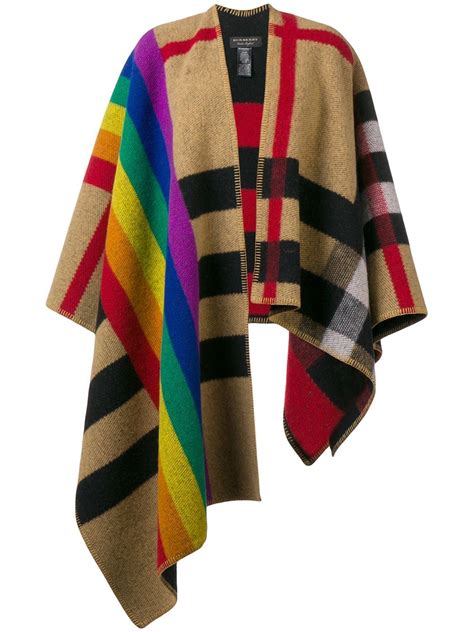 burberry rainbow poncho ebay|how to authentic burberry poncho.